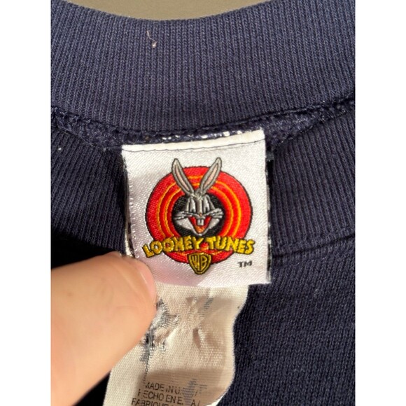 Vintage 90's Looney Tunes Teacher's‎ Pet Tweety University Sweatshirt Sz M/L USA - Picture 5 of 10